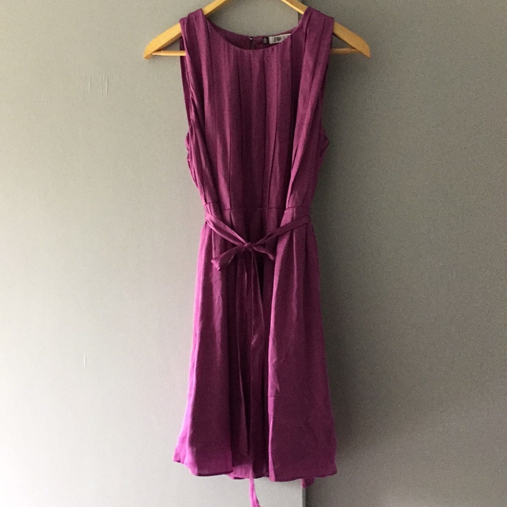 Purple pleated dress